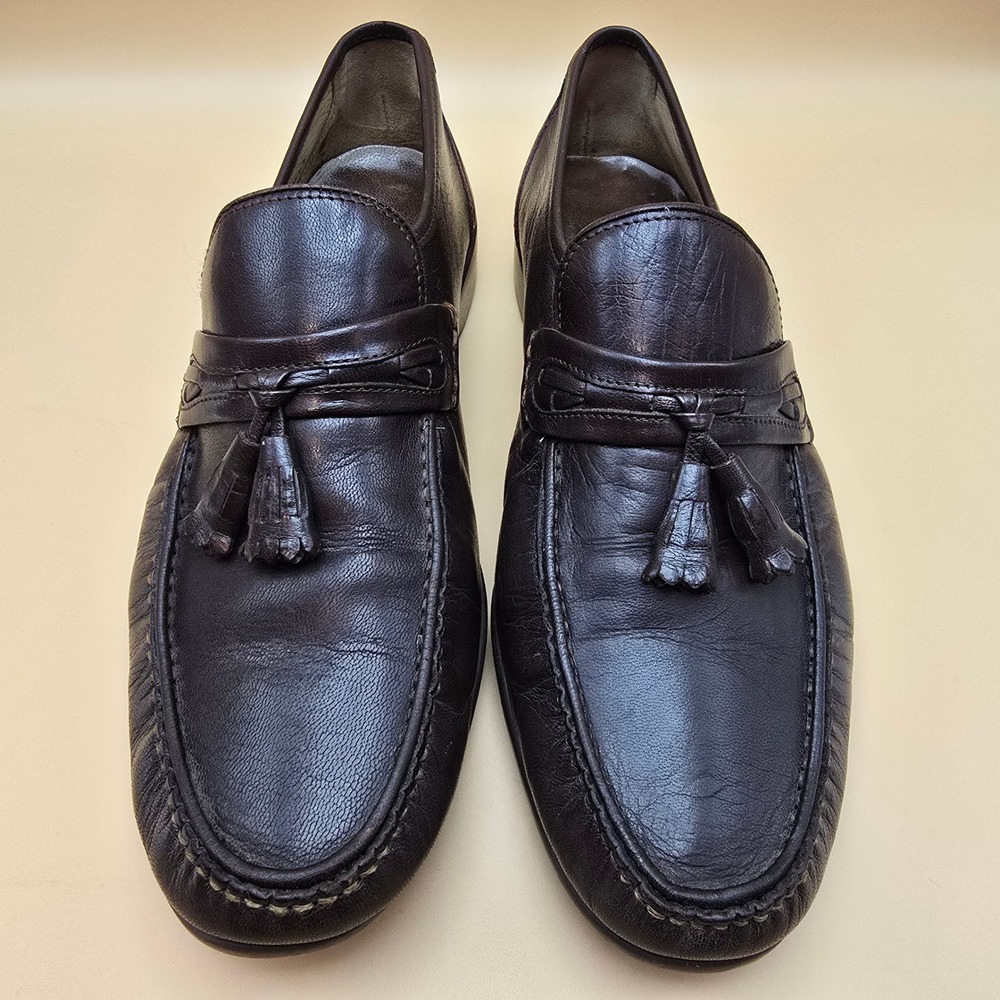 Nunn Bush Lites F21662 Mens Brown Leather Tassel Loafers Slip On Shoes 9.5 M